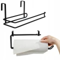 Uchwyt na ręcznik papierowy zawieszany metalowy czarny 25cm