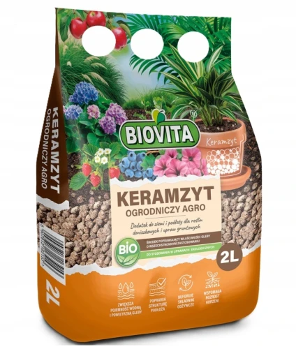 Biovita Keramzyt naturalny ogrodniczy 8-16 mm 2L