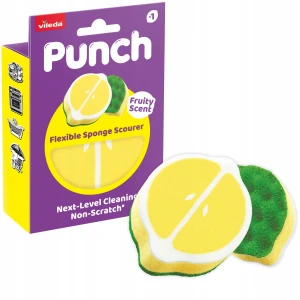 Vileda Punch Zmywak kuchenny profilowany uniwersalny cytryna 1szt