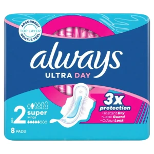 Always Ultra Day Super Podpaski ze skrzydełkami 8 szt