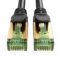 Kabel sieciowy patchcord S/FTP 8.1 RJ45 / RJ45 czarny 3m