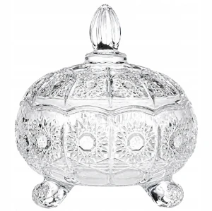 Cukiernica szklana z pokrywką transparentna elegancka 240ml 1szt