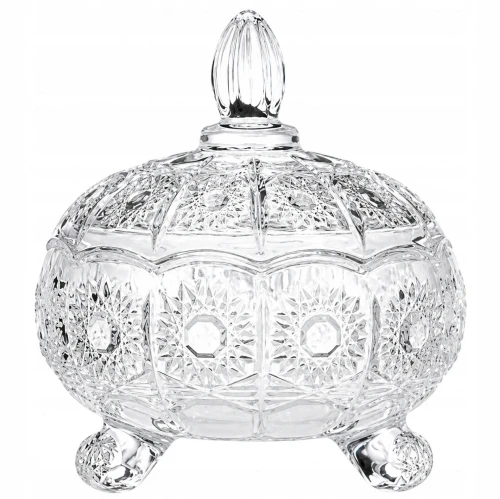 Cukiernica szklana z pokrywką transparentna elegancka 240ml 1szt