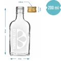 Butelka szklana piersiówka biały nadruk Cytrynówka z zakrętką 200ml 1szt