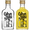Butelka szklana piersiówka Cytrynówka z zakrętką 200ml 1szt