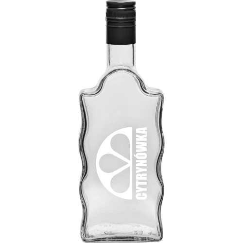 Butelka szklana Klasztorna z nadrukiem Cytrynówka z zakrętką 500ml 1szt
