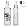 Butelka szklana z nadrukiem Cytrynówka z zakrętką 500ml 1szt