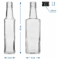 Butelka szklana Receptura z zakrętką na nalewkę transparentna 250ml 1szt