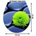 Naklejka 3D na deskę sedesową Czarny Kamień 32x38cm 1szt