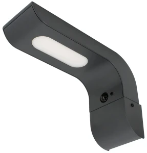 Lampa elewacyjna oprawa hybrydowa LED 7W 600lm szary z czujnikiem 16,3cm