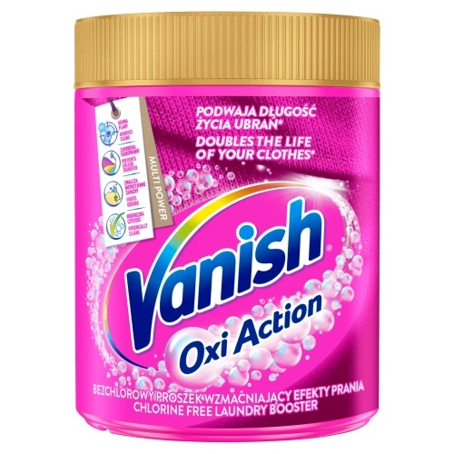 Vanish Oxi Action Pink Odplamiacz do tkanin w proszku 470g