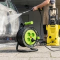 Vayox Przedłużacz bębnowy 3x1,5 mm2 16A 4 gniazda czarno-zielony 50m