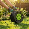Vayox Przedłużacz bębnowy 3x1,5 mm2 16A 4 gniazda czarno-zielony 25m