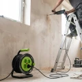 Vayox Przedłużacz bębnowy 3x1,5 mm2 16A 4 gniazda czarno-zielony 15m