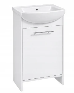 Szafka łazienkowa stojąca z umywalką biała praktyczna 50x84cm Frigo