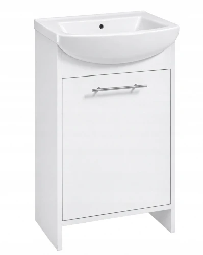 Szafka łazienkowa stojąca z umywalką biała praktyczna 50x84cm Frigo