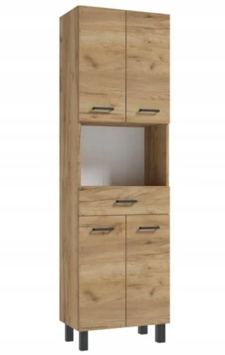 Słupek łazienkowy stojący modny i praktyczny dąb craft złoty 50x169cm Mea