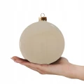 Bombka choinkowa plastikowa okrągła gładka XXL kremowa 25cm 1szt