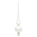 Szpic choinkowy szklany czubek biały perłowy 26 cm 1szt