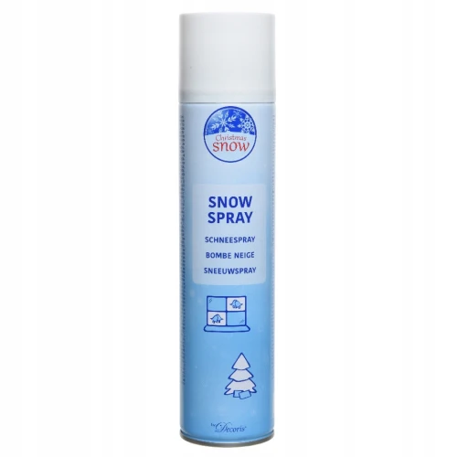 Sztuczny śnieg w sprayu do dekoracji okien stroików biały 600ml 1szt