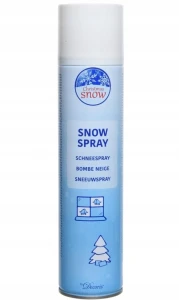 Sztuczny śnieg w sprayu do dekoracji okien stroików biały 400ml 1szt