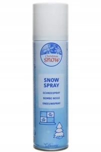 Sztuczny śnieg w sprayu do dekoracji okien stroików biały 150ml 1szt