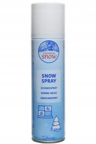 Sztuczny śnieg w sprayu do dekoracji okien stroików biały 150ml 1szt