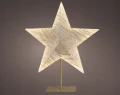 Figurka świąteczna gwiazda LED na stojaku biała 50cm