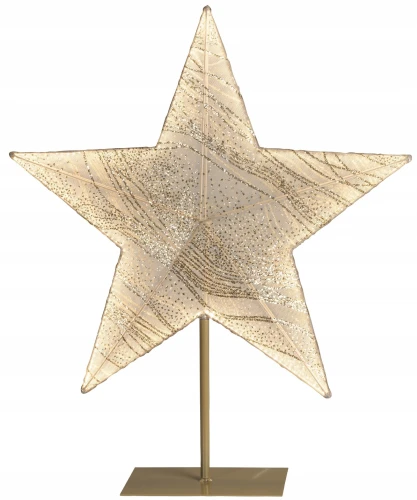 Figurka świąteczna gwiazda LED na stojaku biała 68cm