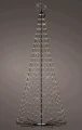 Choinka stożkowa świetlna LED metalowa multicolor z pilotem czarna 240cm
