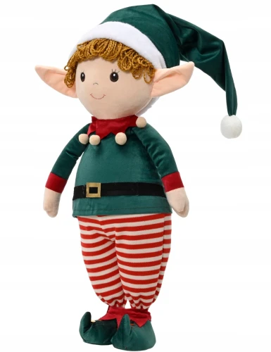 Figurka świąteczna Elf stojący skrzat kolorowy 90cm 1szt