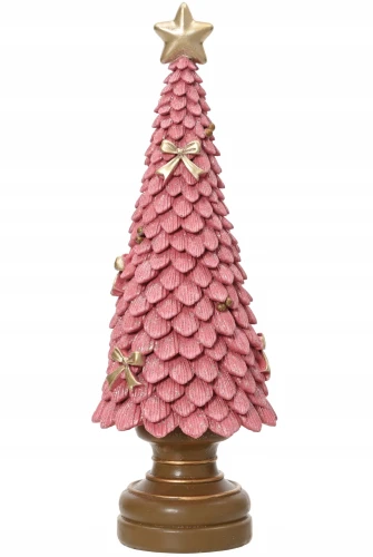 Figurka świąteczna tworzywo sztuczne Choinka różowa 36cm 1szt