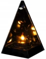 Lampion lustrzany szklany znicz 3D ruchomy płomień dioda 19cm 1szt