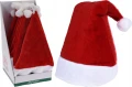 Czapka Świętego Mikołaja czerwona pluszowa z pomponem 45cm 1szt