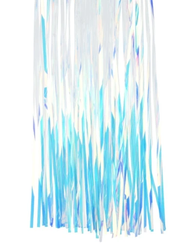 Lameta choinkowa girlanda włosy anielskie opalizująca biała 50x40 cm 1szt