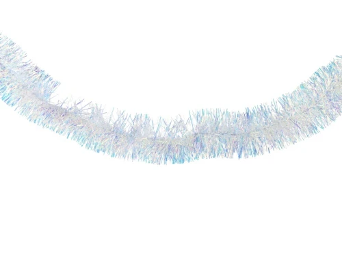 Łańcuch choinkowy girlanda błyszczący opalizujący biały 10x270cm 1szt
