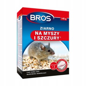 Ziarno trutka na myszy i szczury 140g BROS