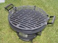 Grill węglowy żeliwny beczkowy kociołek ruszt