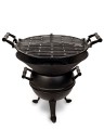 Grill węglowy żeliwny beczkowy kociołek ruszt