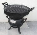 Grill węglowy żeliwny beczkowy kociołek ruszt
