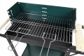 Grill ogrodowy węglowy z półkami kółkami