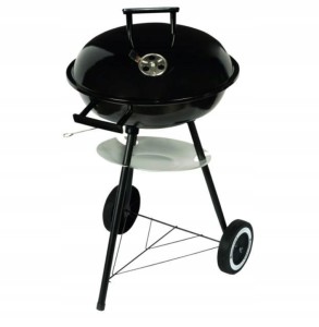 Grill kociołek węglowy z półką kółkami pokrywą
