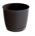 Doniczka z podstawką okrągła plastikowa 22x19,5cm