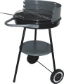 Grill Ogrodowy Okrągły Węglowy Z Półką Kółkami
