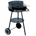 Grill Ogrodowy Okrągły Węglowy Z Półką Kółkami