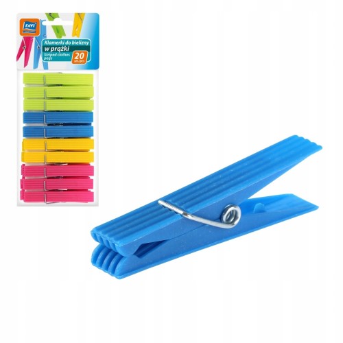 Klamerki do bielizny w prążki 20 szt