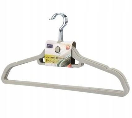 Wieszak flokowany na ubrania PABLO 5szt