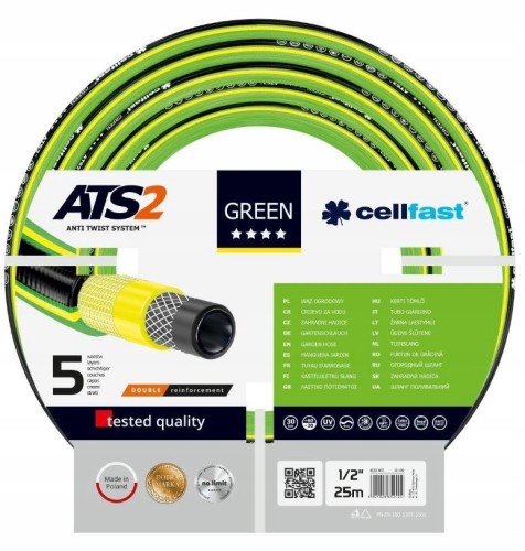 Wąż ogrodowy CellFast Green ATS2™ 5 warstw 1/2 cala 25m
