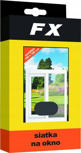 Siatka na okno przeciw owadom FX 100x100 cm czarna