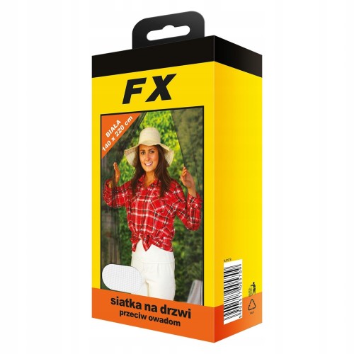 Siatka na drzwi przeciw owadom FX 140x220 cm biała